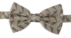 Dolce & Gabbana Gray 100% Silk Adjustable Neck Papillon Bow Tie - Zeiniez