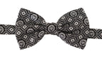 Dolce & Gabbana Black white 100% Silk Adjustable Neck Papillon Tie - Zeiniez