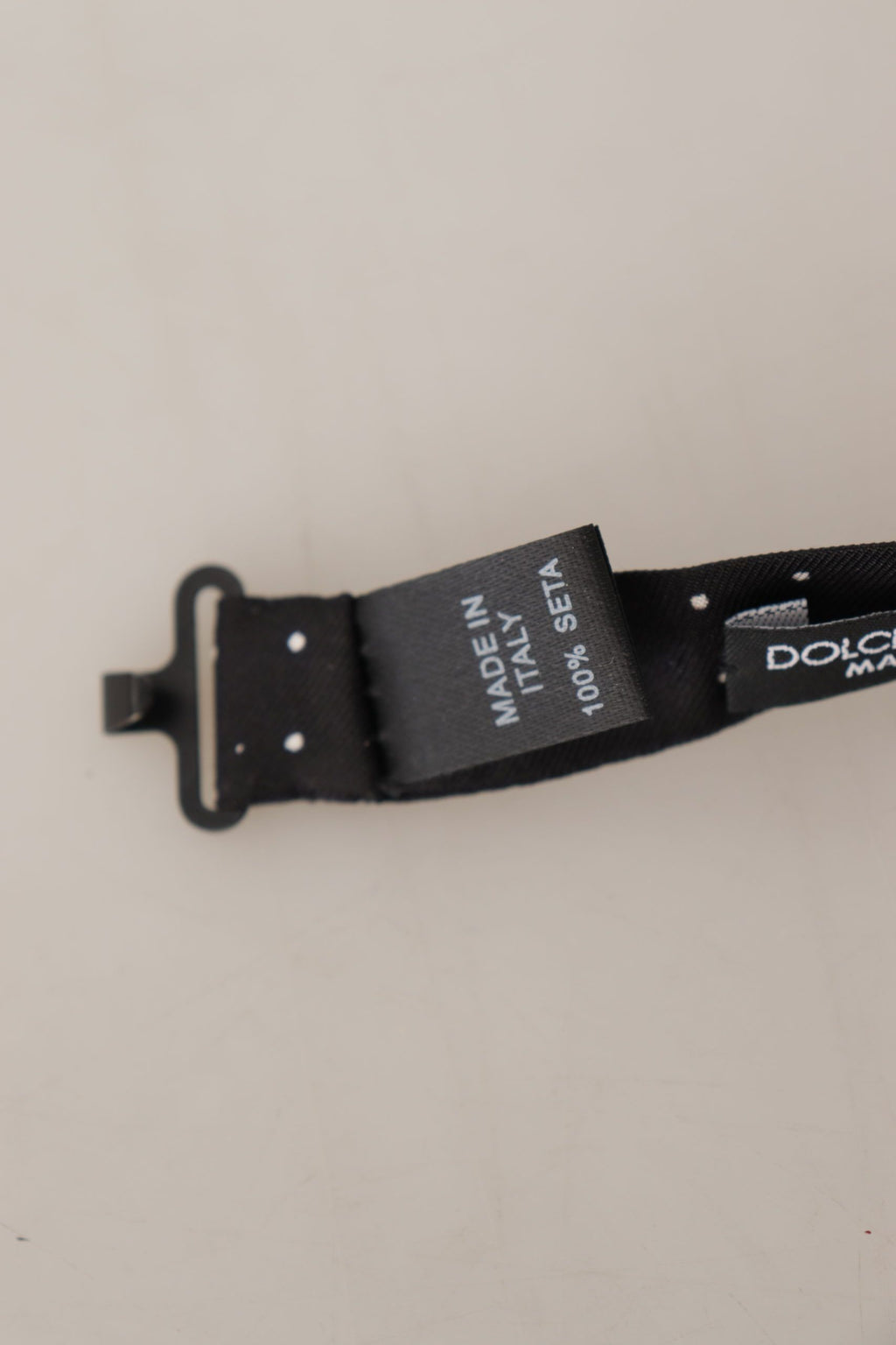 Dolce & Gabbana Black White Polka Dot 100% Silk Neck Papillon Tie - Zeiniez