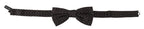 Dolce & Gabbana Gray Polka Dot 100% Silk Neck Papillon Tie - Zeiniez