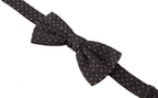 Dolce & Gabbana Gray Polka Dot 100% Silk Neck Papillon Tie - Zeiniez