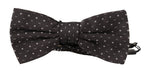 Dolce & Gabbana Gray Polka Dot 100% Silk Neck Papillon Tie - Zeiniez
