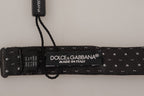 Dolce & Gabbana Gray Polka Dot 100% Silk Neck Papillon Tie - Zeiniez