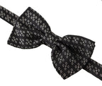 Dolce & Gabbana Black White Polka Dot 100% Silk Neck Papillon Tie - Zeiniez