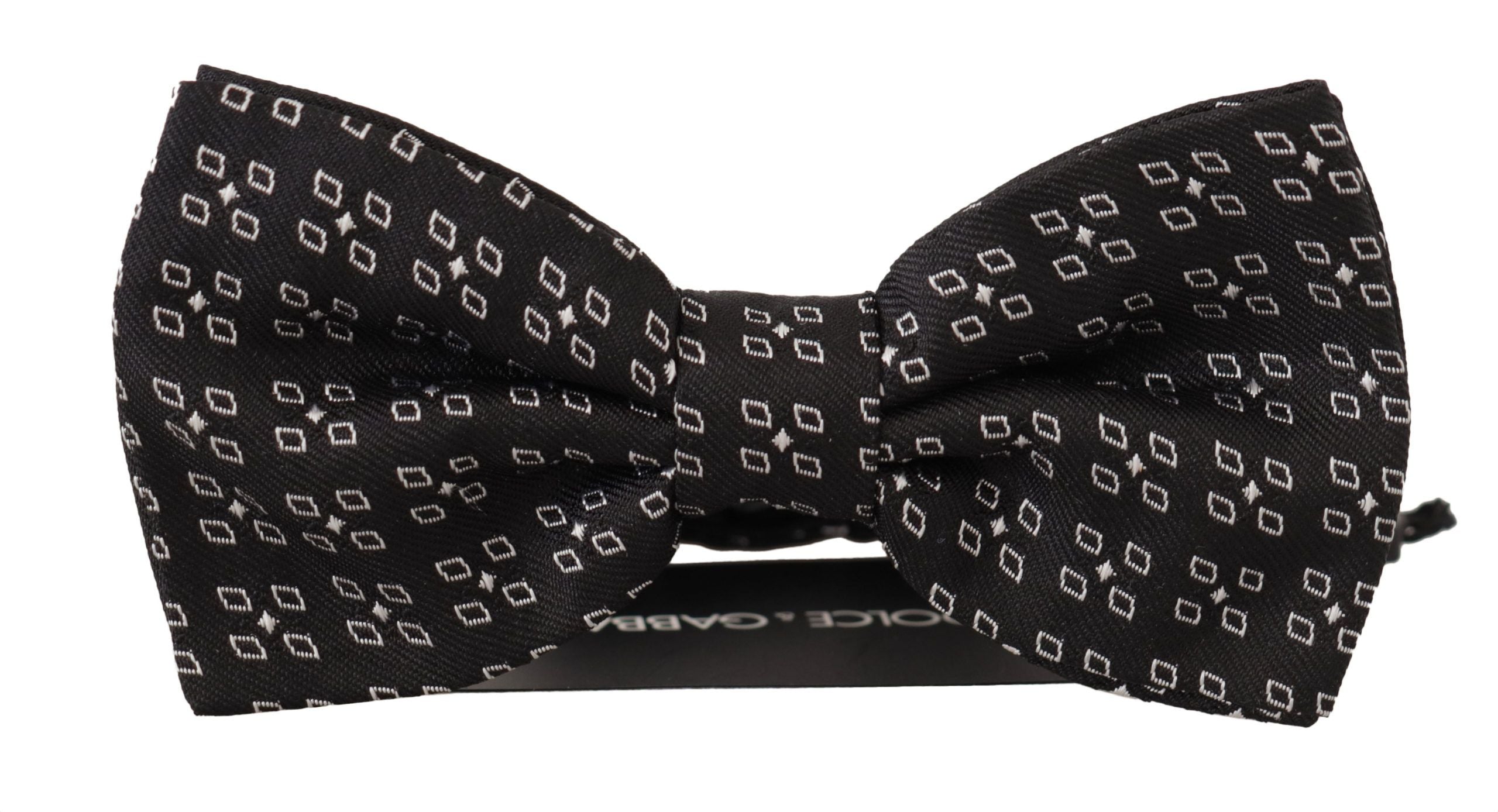 Dolce & Gabbana Black White Polka Dot 100% Silk Neck Papillon Tie - Zeiniez