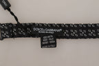 Dolce & Gabbana Black White Polka Dot 100% Silk Neck Papillon Tie - Zeiniez