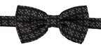 Dolce & Gabbana Black White Polka Dot 100% Silk Neck Papillon Tie - Zeiniez