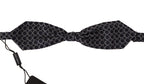 Dolce & Gabbana Black White Round 100% Silk Neck Papillon  Tie - Zeiniez