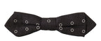 Dolce & Gabbana Black White Polka Dot 100% Silk Neck Papillon Tie - Zeiniez