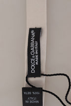 Dolce & Gabbana Gray 100% Silk Adjustable Neck Papillon Tie - Zeiniez