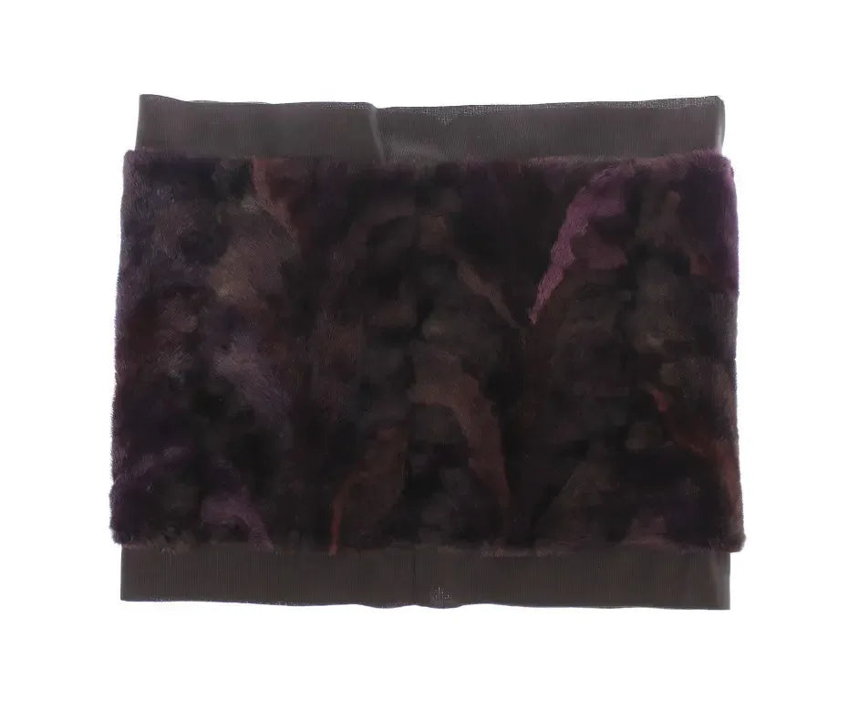 Dolce & Gabbana Purple MINK Fur Scarf Foulard Neck Wrap - Zeiniez