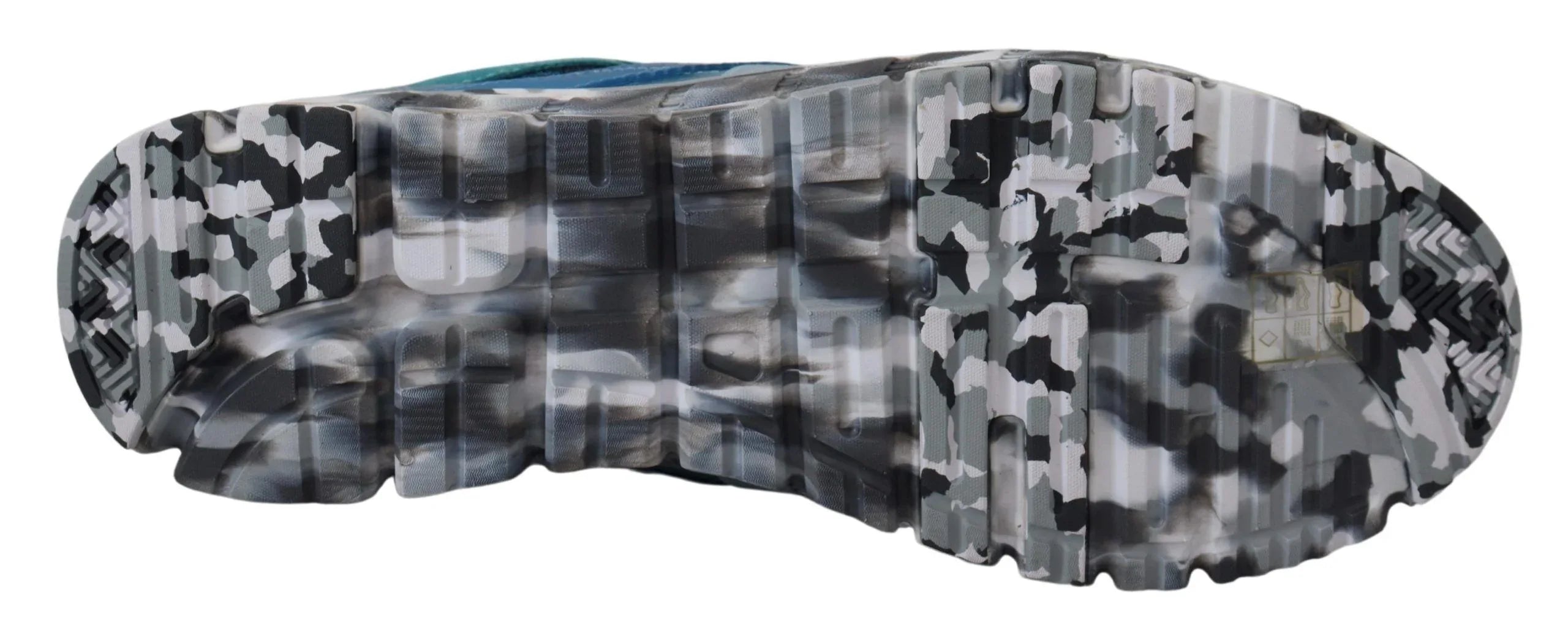 Dolce & Gabbana Blue Gray Leather Sport Low Top Sneakers - Zeiniez