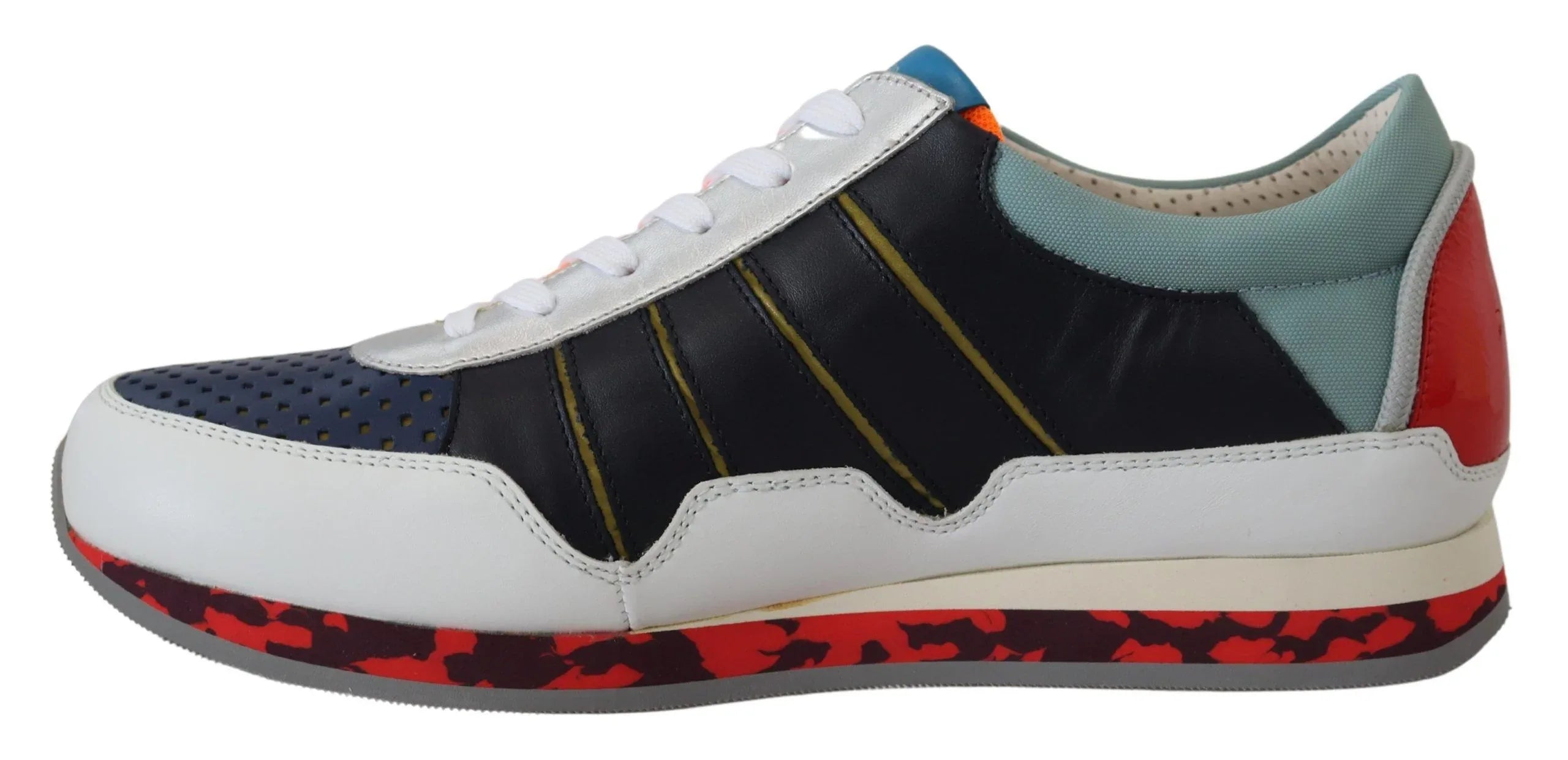 Dolce & Gabbana Multicolor Leather Sport Low Top Sneakers - Zeiniez