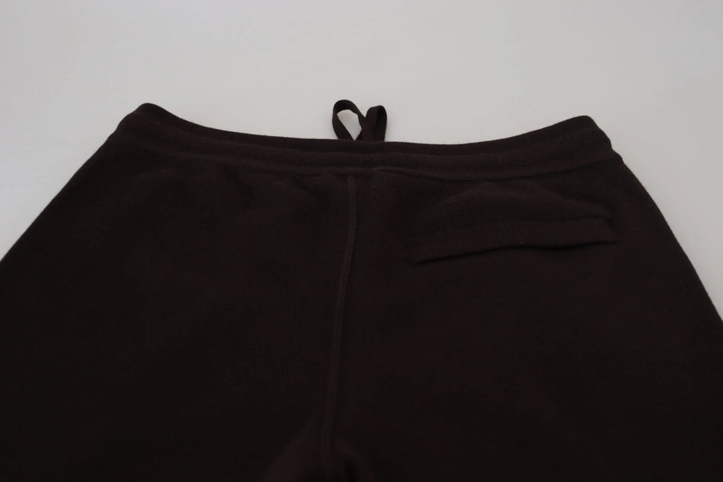 Dolce & Gabbana Brown Cashmere Trousers Bottoms Drawstring Pants - Zeiniez