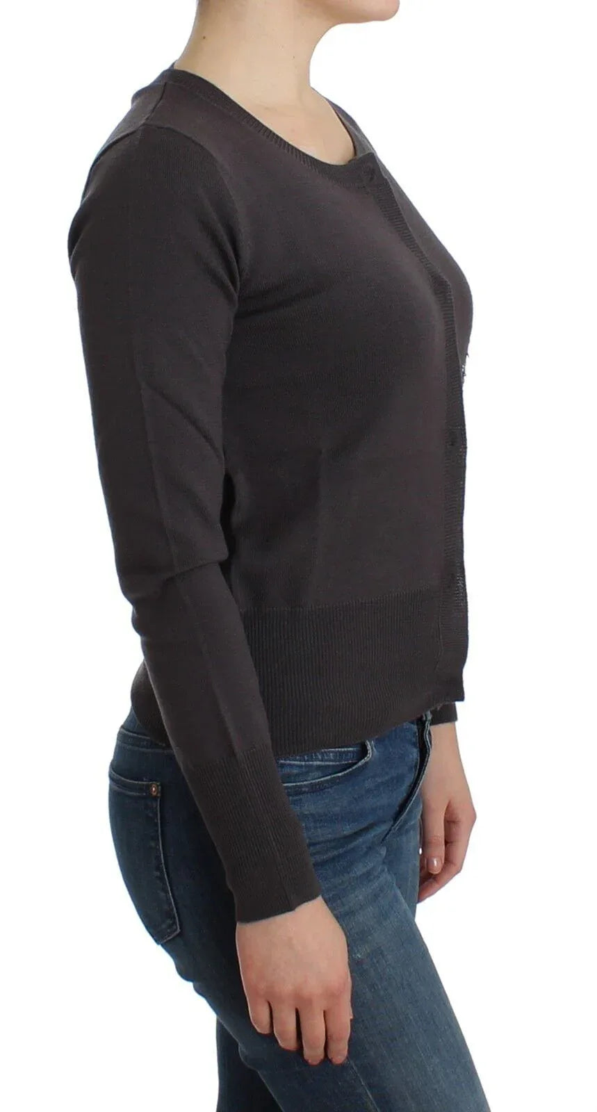 John Galliano Purple Wool Sequined Cardigan Knit Sweater - Zeiniez