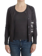 John Galliano Purple Wool Sequined Cardigan Knit Sweater - Zeiniez