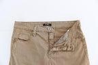 Costume National Beige Straight Leg Denim Pants Stretch Jeans - Zeiniez