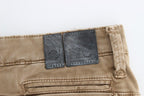 Costume National Beige Straight Leg Denim Pants Stretch Jeans - Zeiniez