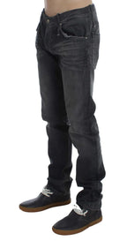 Acht Gray Cotton Regular Low Fit Jeans - Zeiniez
