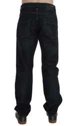 Acht Blue Wash Cotton Denim Straight Fit Jeans - Zeiniez