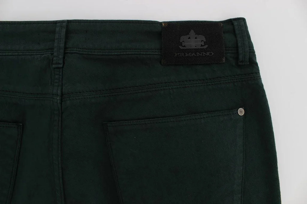 Ermanno Scervino Green Cotton Denim Stretch Straight Fit Jeans - Zeiniez