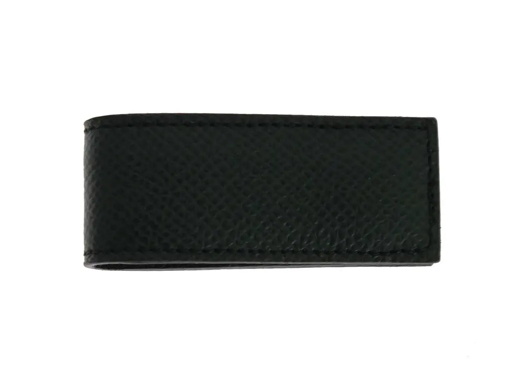 Dolce & Gabbana Green Leather Magnet Money Clip Dolce & Gabbana
