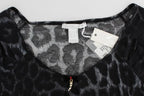 Cavalli Gray Leopard Modal T-Shirt Blouse Top - Zeiniez