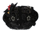 Dolce & Gabbana Black Crystal Gold Cherries Brooch Hat - Zeiniez