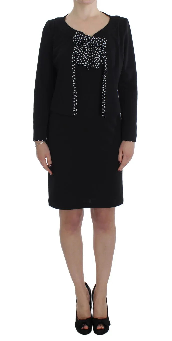 BENCIVENGA Black Stretch Sheath Dress & Sweater Set - Zeiniez