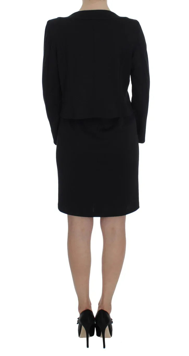BENCIVENGA Black Stretch Sheath Dress & Sweater Set - Zeiniez