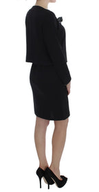 BENCIVENGA Black Stretch Sheath Dress & Sweater Set - Zeiniez