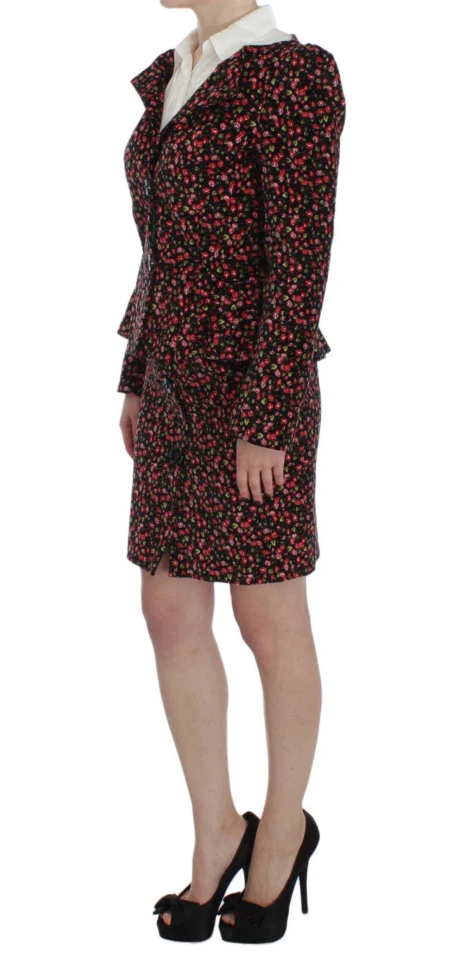 BENCIVENGA Black Multicolor Floral Suit - Zeiniez