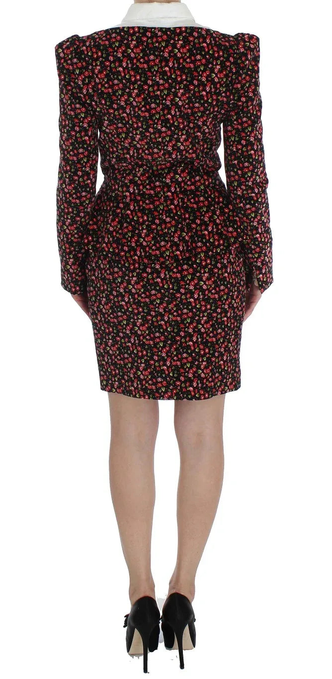 BENCIVENGA Black Multicolor Floral Suit - Zeiniez