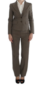 BENCIVENGA Beige Wool Cotton Suit - Zeiniez