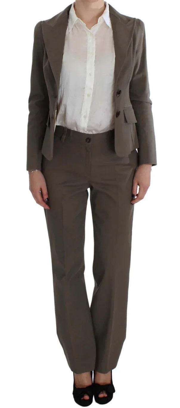BENCIVENGA Beige Wool Cotton Suit - Zeiniez