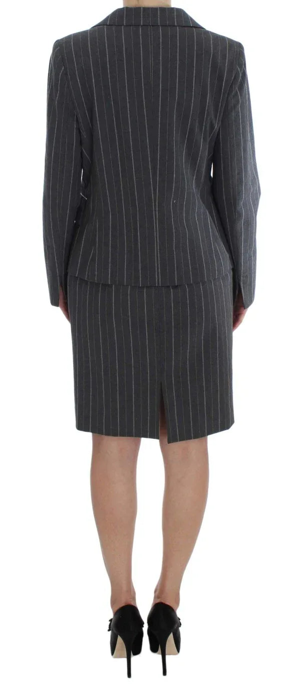 BENCIVENGA Gray Stretch Suit Sheath Dress & Blazer Set - Zeiniez