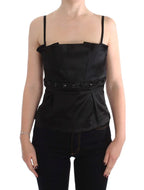 Exte Black Tank Party Evening Top Blouse - Zeiniez