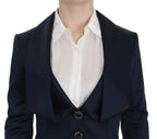 Exte Blue Three Button Single Breasted Blazer Jacket - Zeiniez