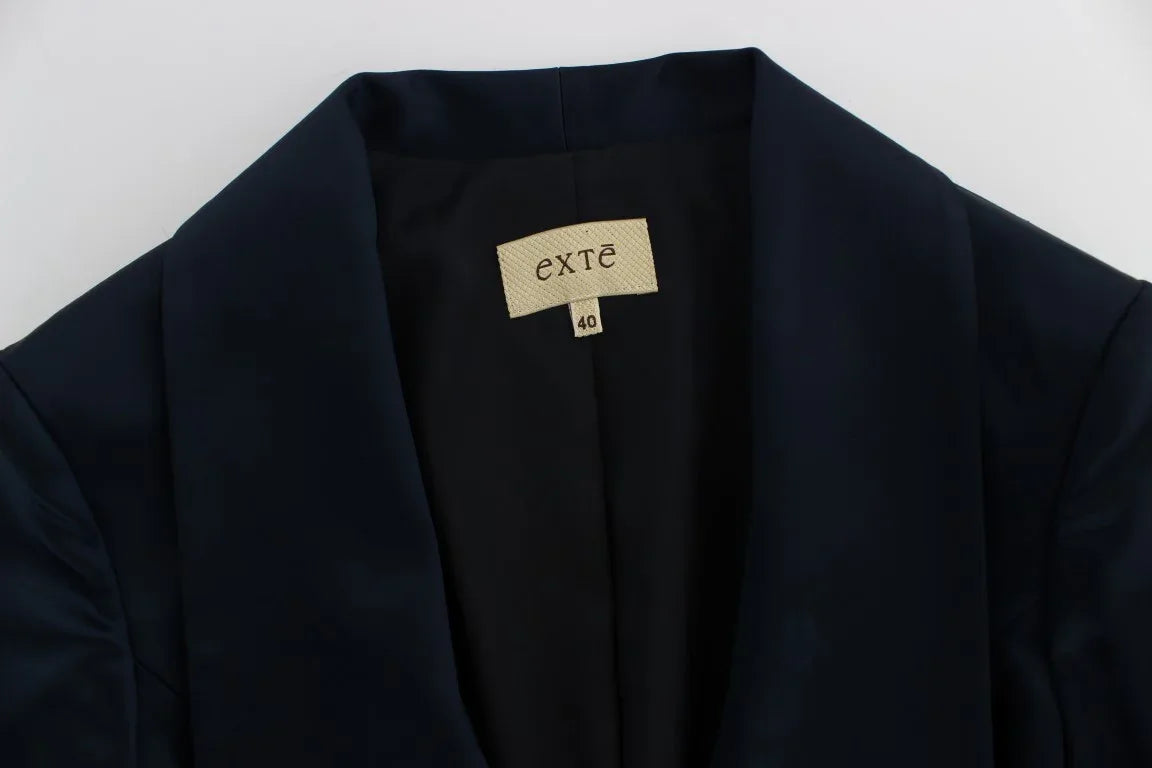 Exte Blue Three Button Single Breasted Blazer Jacket - Zeiniez
