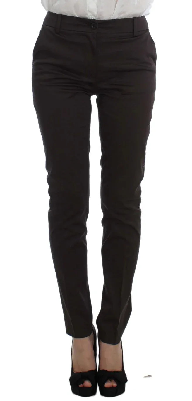 Exte Brown Stretch Two Button Suit - Zeiniez