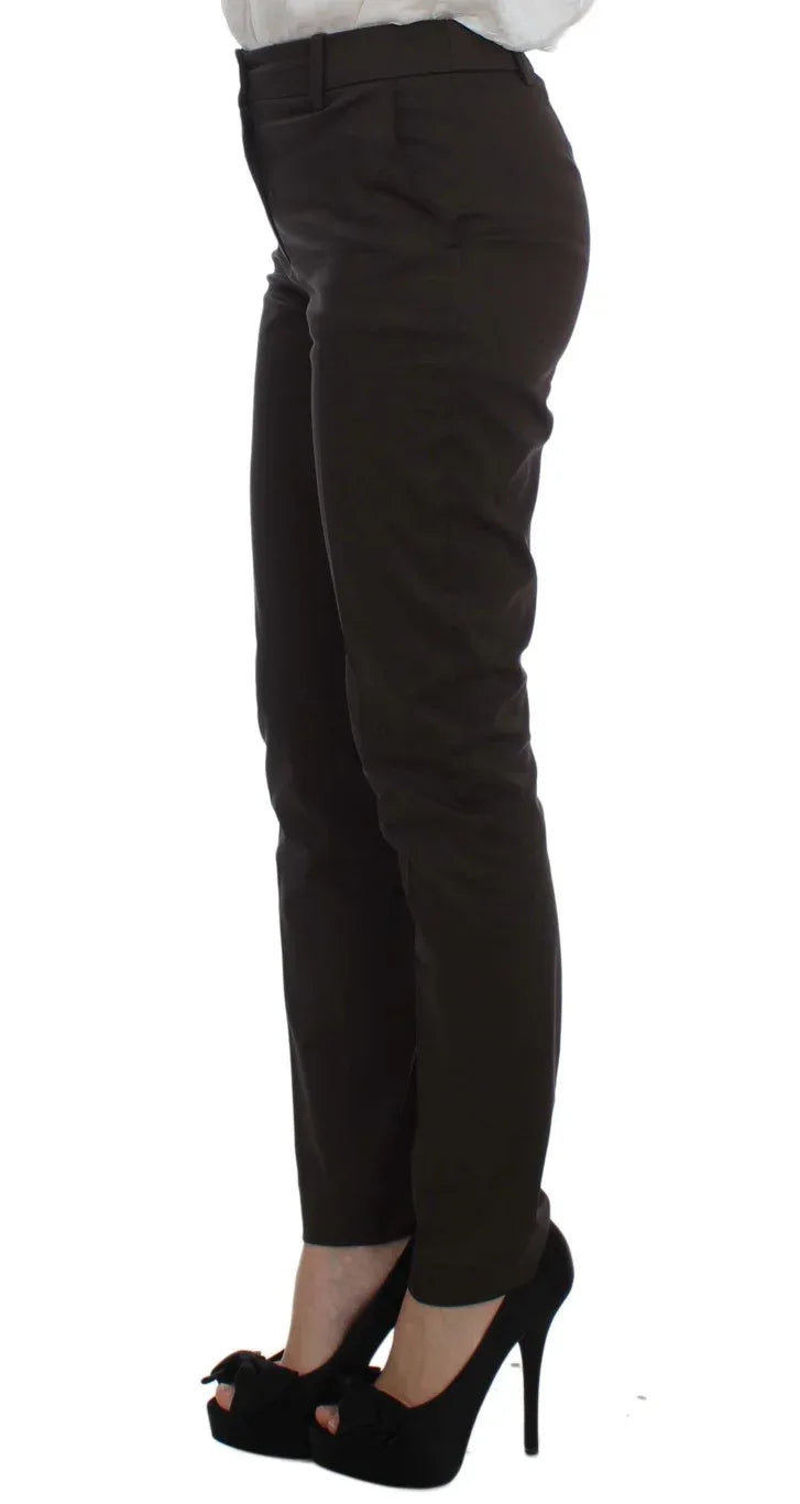 Exte Brown Stretch Two Button Suit - Zeiniez