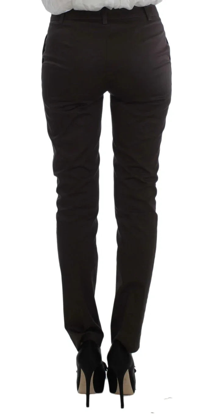 Exte Brown Stretch Two Button Suit - Zeiniez