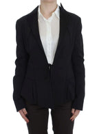 Exte Black Stretch Single Breasted Blazer Jacket - Zeiniez