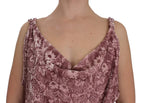 Exte Pink Floral Print Viscose Silk Blouse Top - Zeiniez