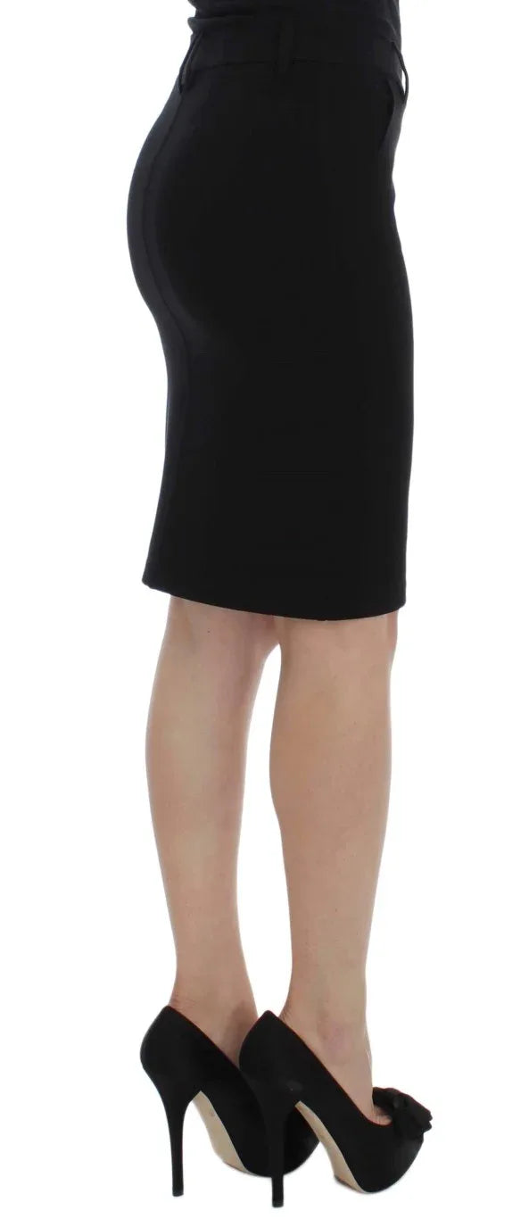 PLEIN SUD Black Straight Pencil Skirt - Zeiniez