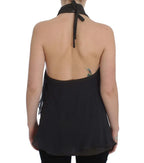 CORA GROPPO Gray Blue Stretch Blouse Top - Zeiniez