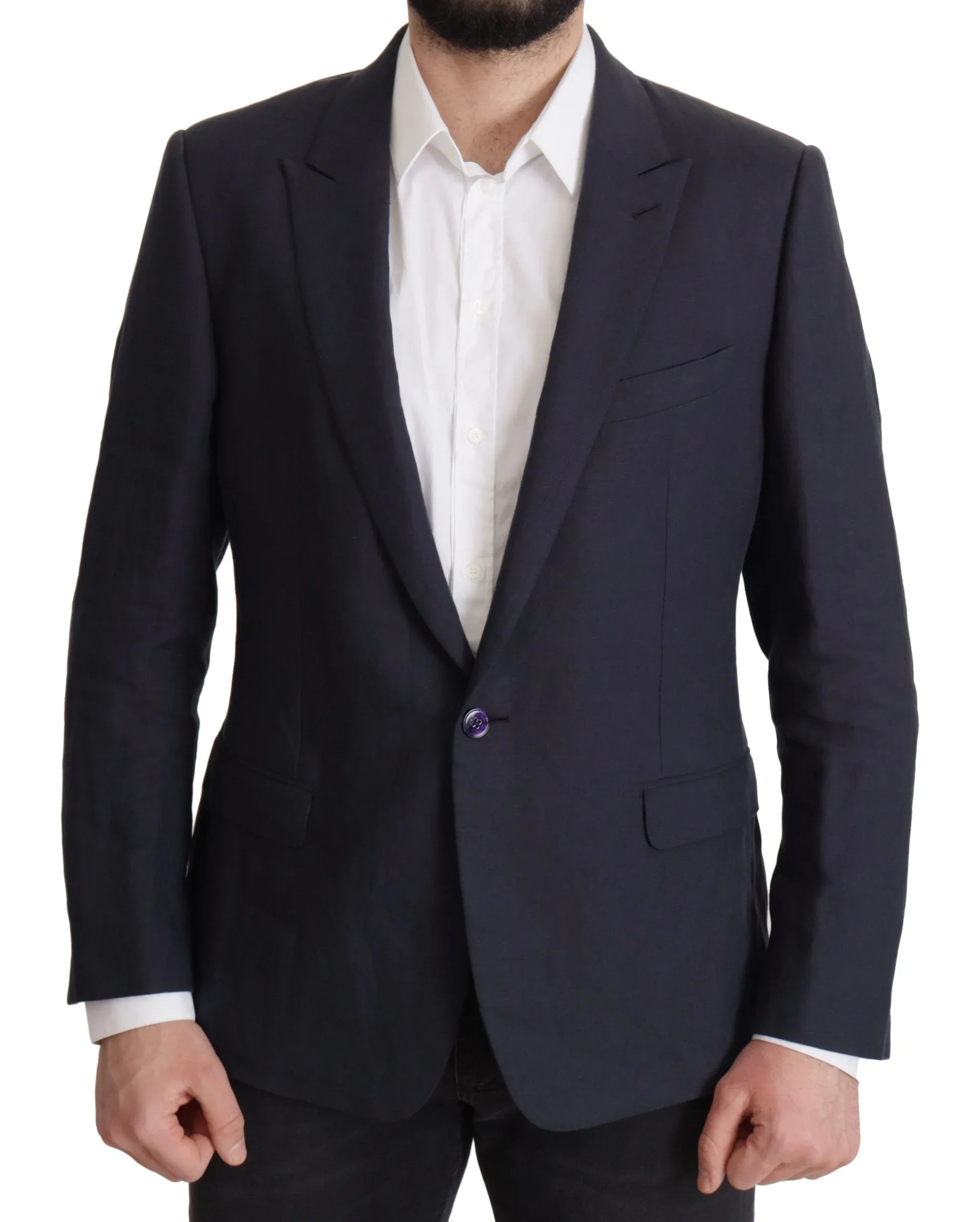 Dolce & Gabbana Dark Blue ALTA SARTORIA Jacket Coat Blazer - Zeiniez