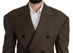 Dolce & Gabbana Multicolor Stripes Double Breasted Blazer - Zeiniez