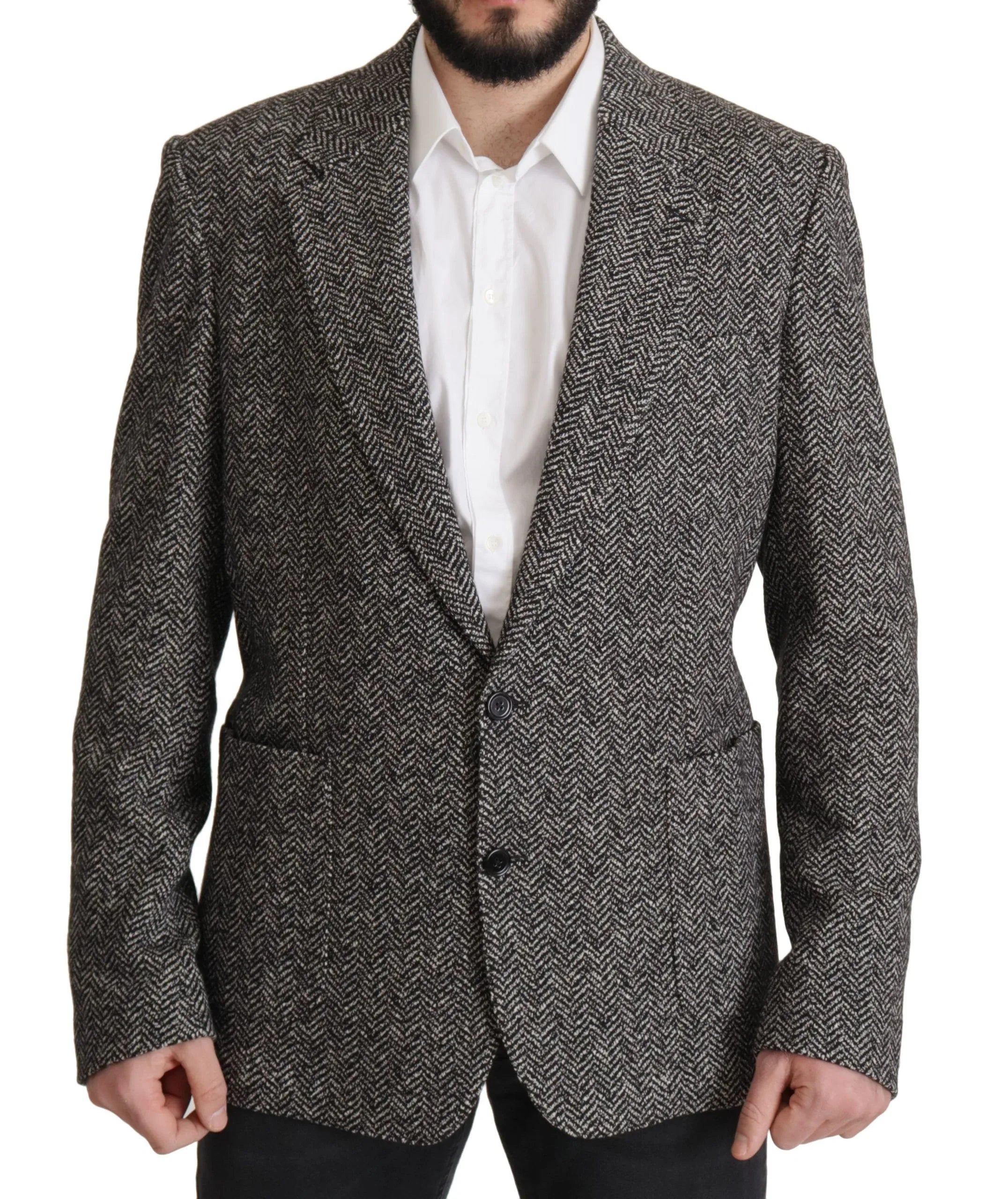 Dolce & Gabbana Gray Cotton Single Breasted Fantasy Blazer - Zeiniez