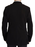 Dolce & Gabbana Black Wool Single Breasted Coat Blazer - Zeiniez